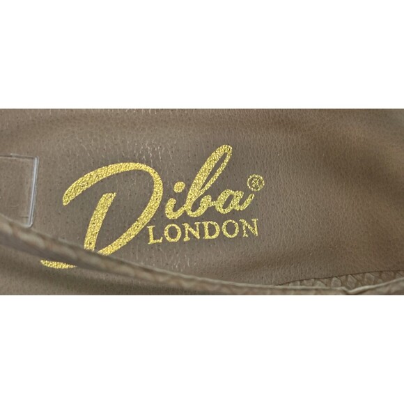 Diba London Biege Faux Leather Strappy High 4" Heel Wood Platform Sz 7.5 Sexy - Picture 3 of 7